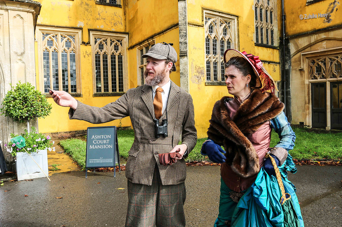 Gerard Cooke and Kirsty Cox play Greville & Emily Smyth in Show of Strength's THE MANSION THROUGH TIME at Ashton Court 25-27 June 2021